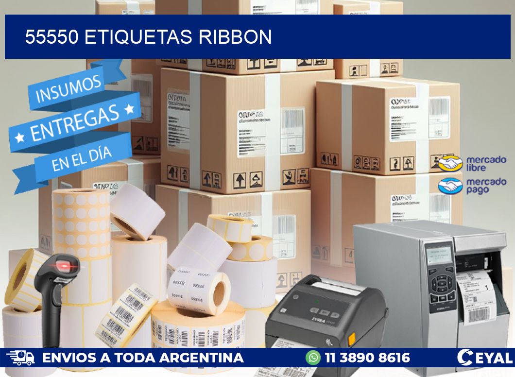 55550 ETIQUETAS RIBBON