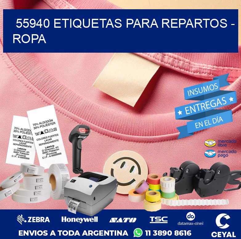 55940 ETIQUETAS PARA REPARTOS - ROPA