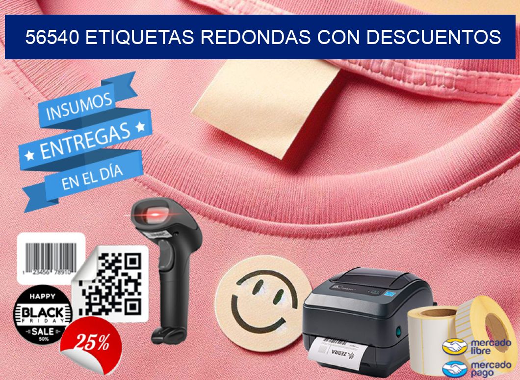 56540 ETIQUETAS REDONDAS CON DESCUENTOS