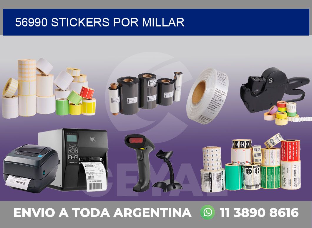 56990 STICKERS POR MILLAR