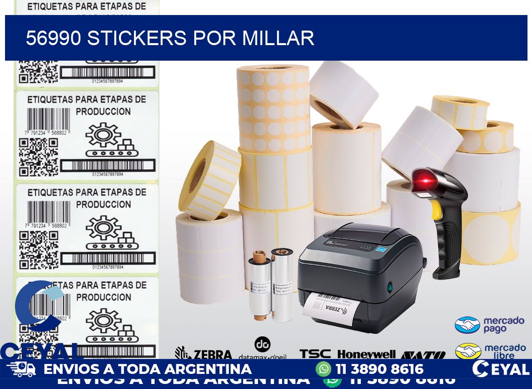 56990 STICKERS POR MILLAR