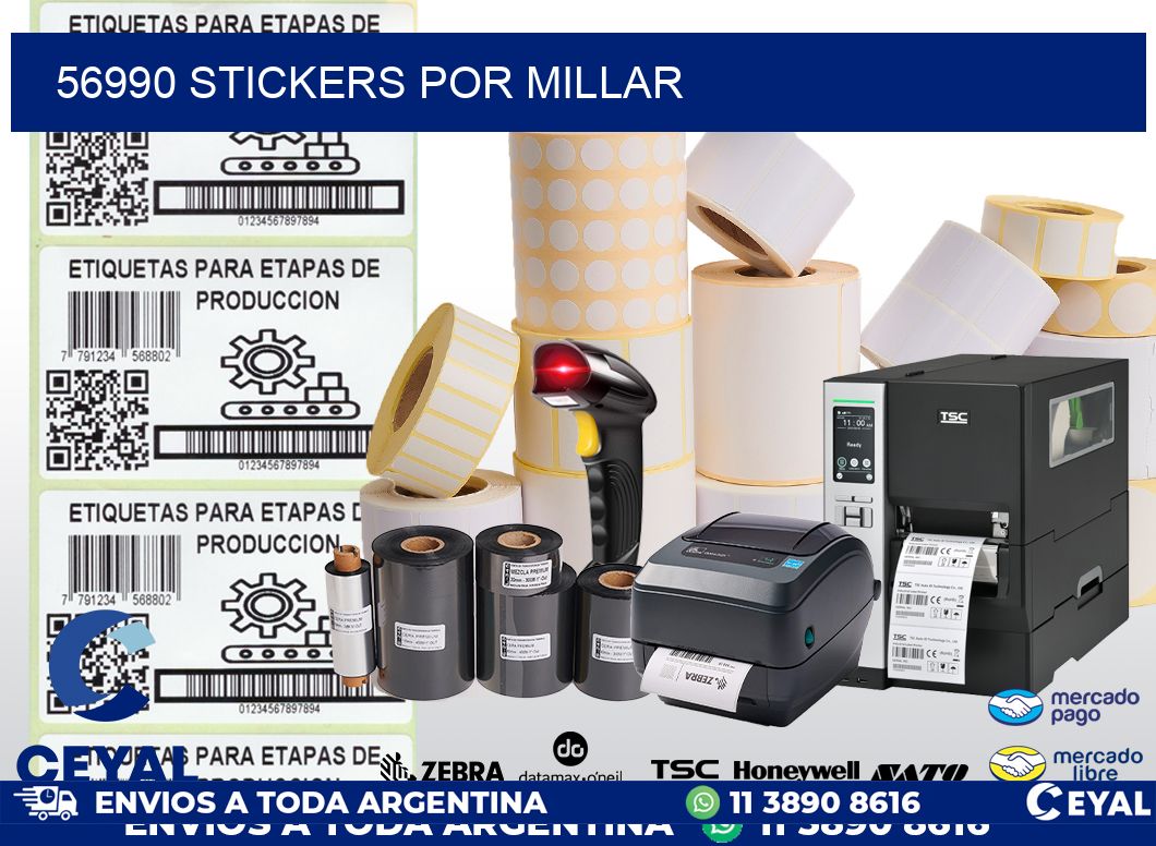 56990 STICKERS POR MILLAR