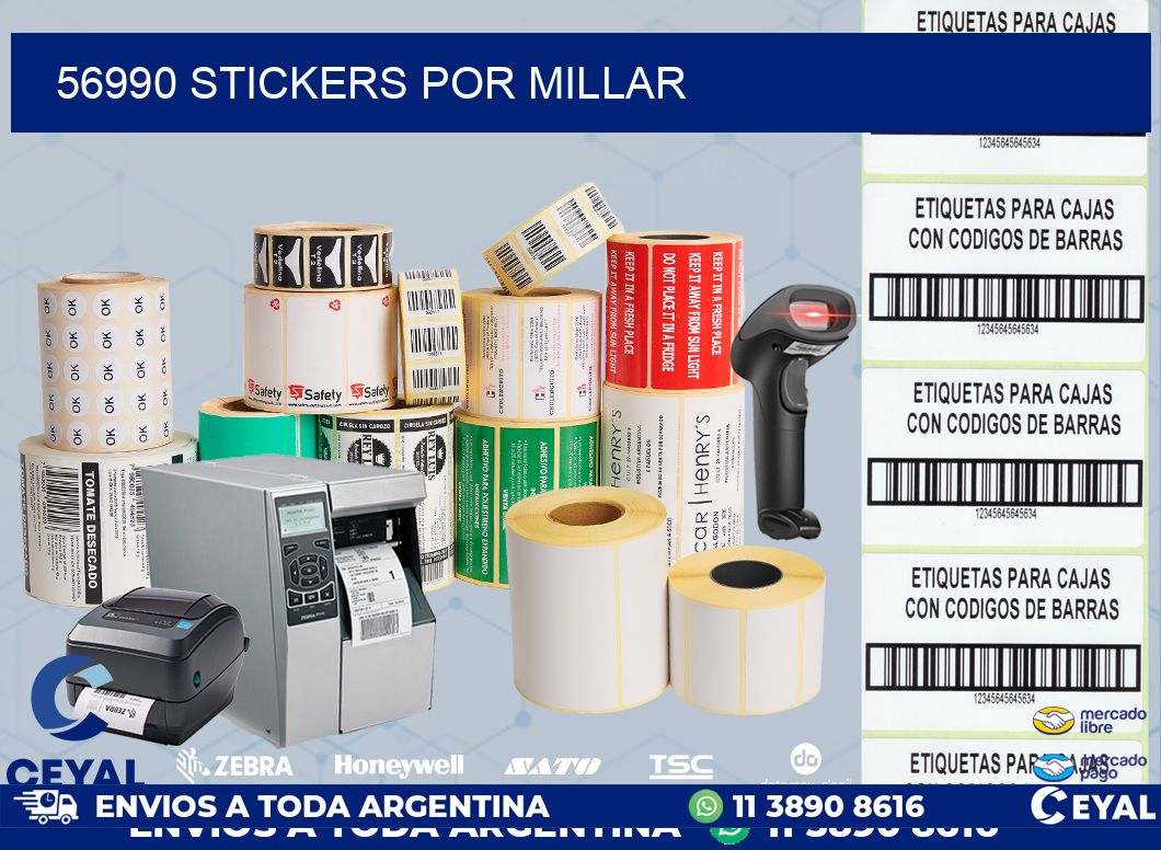 56990 STICKERS POR MILLAR