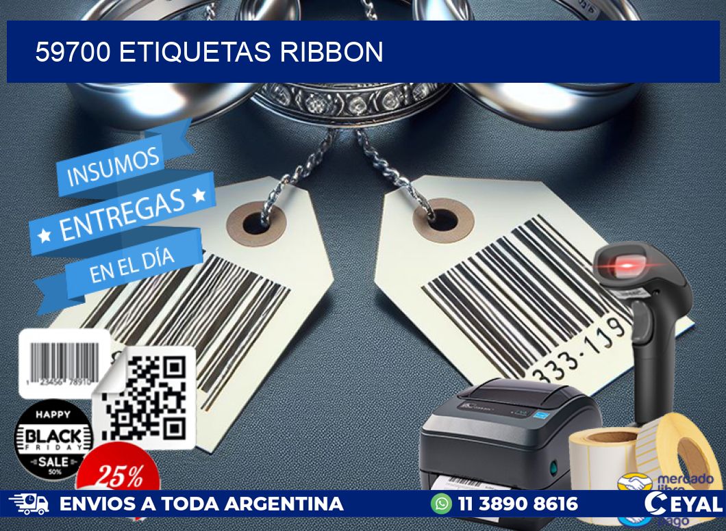 59700 ETIQUETAS RIBBON