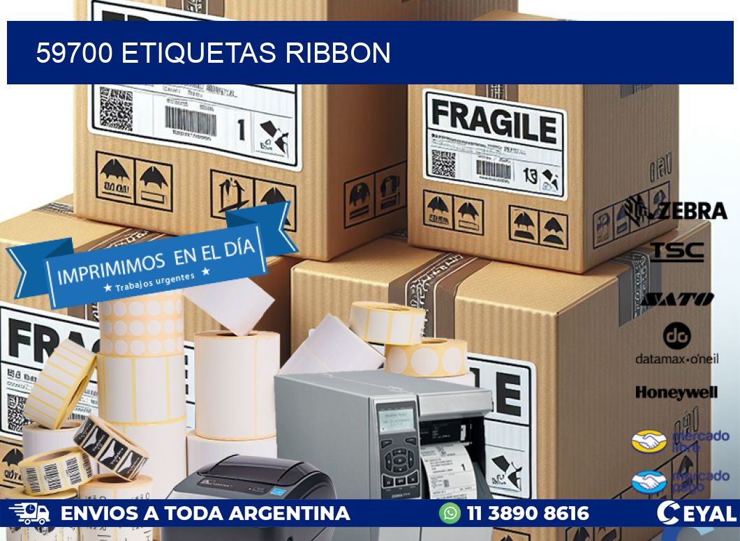 59700 ETIQUETAS RIBBON