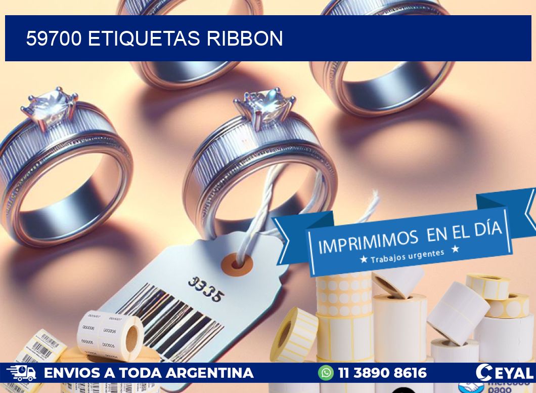 59700 ETIQUETAS RIBBON