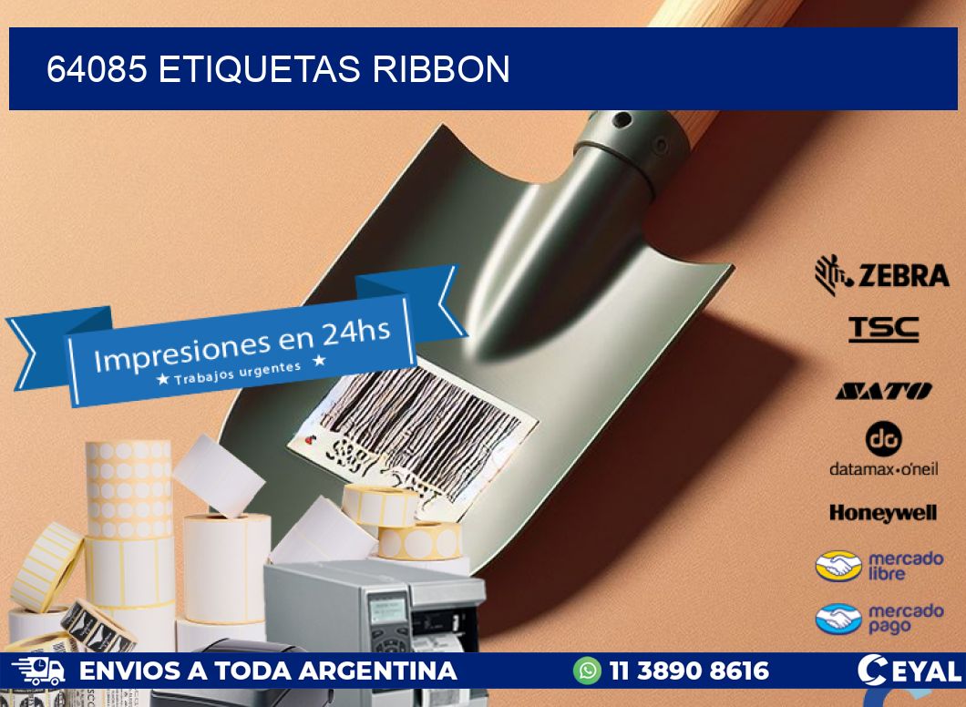 64085 ETIQUETAS RIBBON