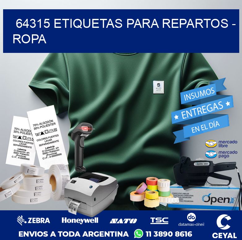 64315 ETIQUETAS PARA REPARTOS – ROPA