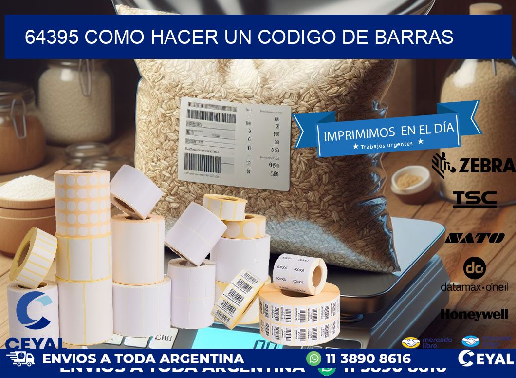 64395 como hacer un codigo de barras