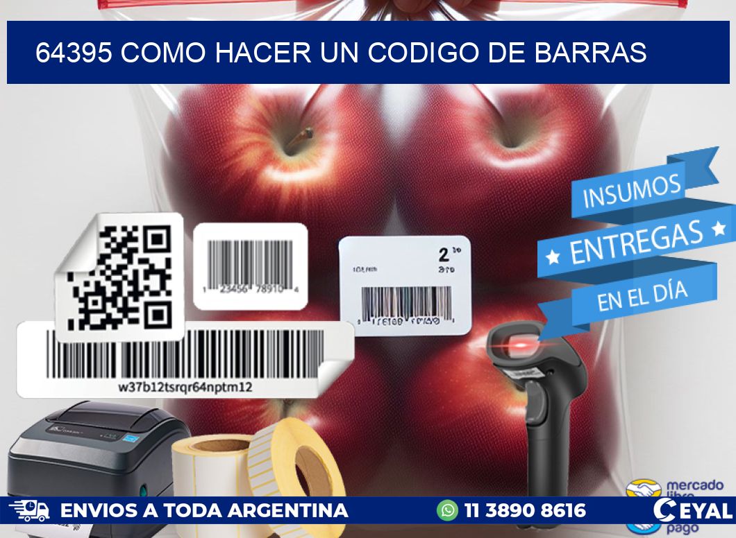 64395 como hacer un codigo de barras