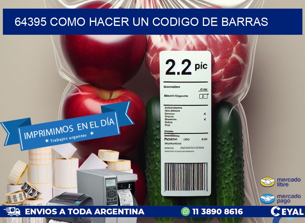 64395 como hacer un codigo de barras