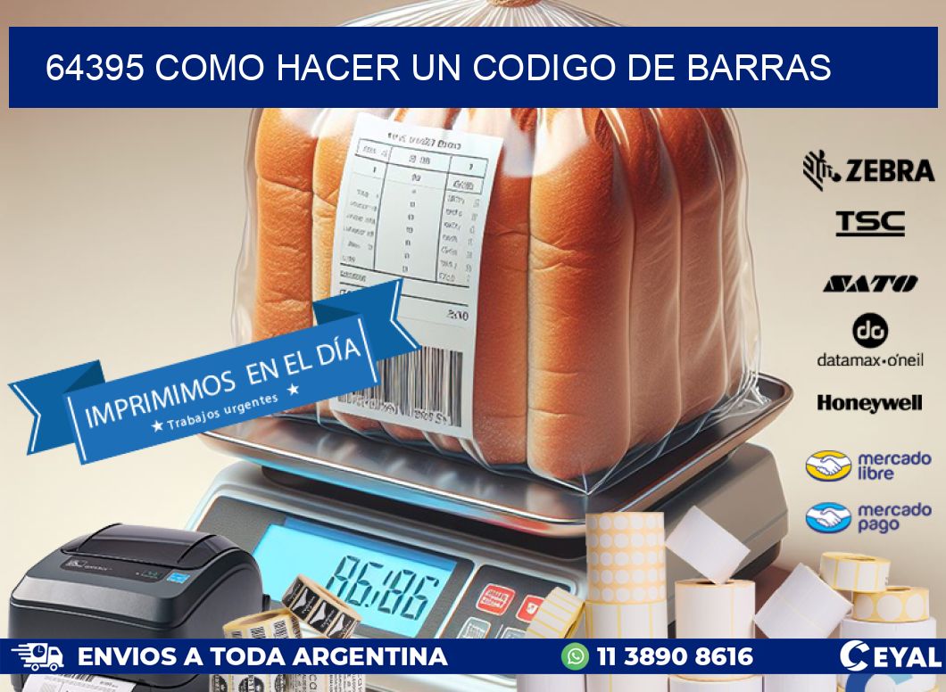 64395 como hacer un codigo de barras