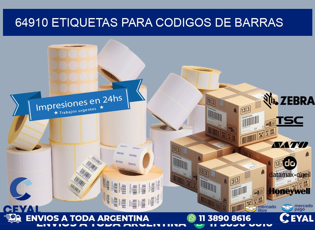 64910 ETIQUETAS PARA CODIGOS DE BARRAS