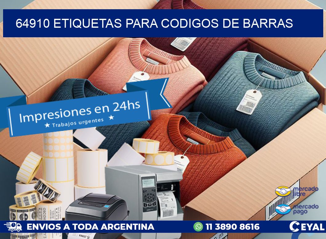 64910 ETIQUETAS PARA CODIGOS DE BARRAS