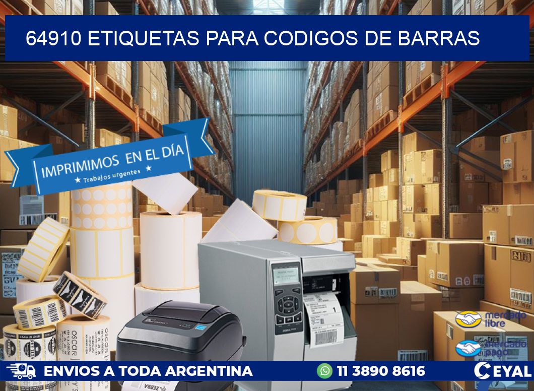 64910 ETIQUETAS PARA CODIGOS DE BARRAS