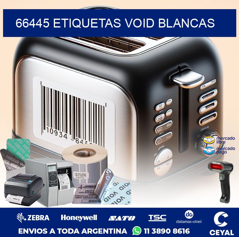 66445 ETIQUETAS VOID BLANCAS