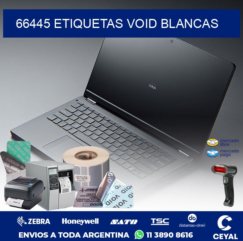 66445 ETIQUETAS VOID BLANCAS