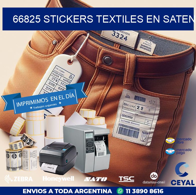 66825 STICKERS TEXTILES EN SATEN