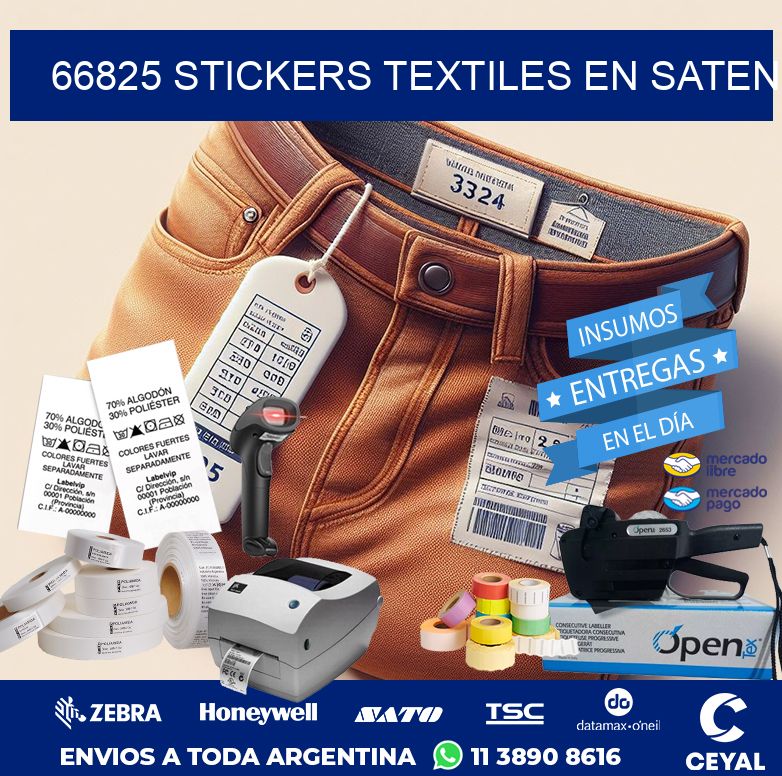 66825 STICKERS TEXTILES EN SATEN