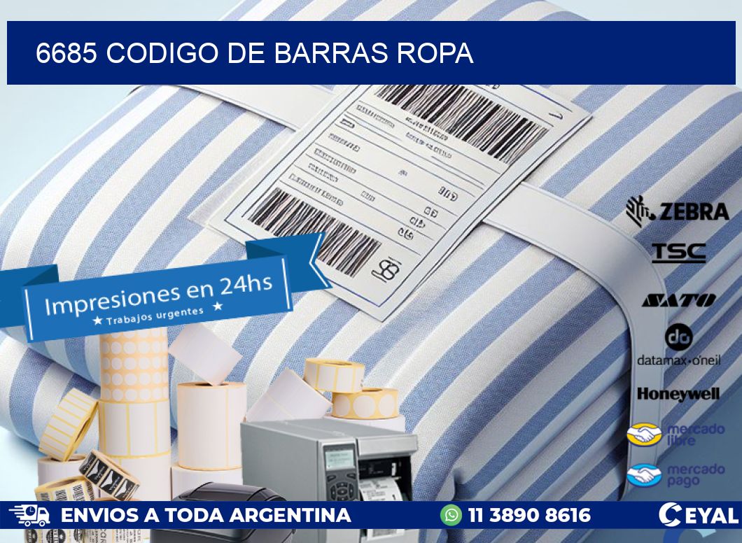 6685 CODIGO DE BARRAS ROPA