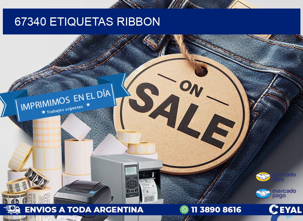 67340 ETIQUETAS RIBBON