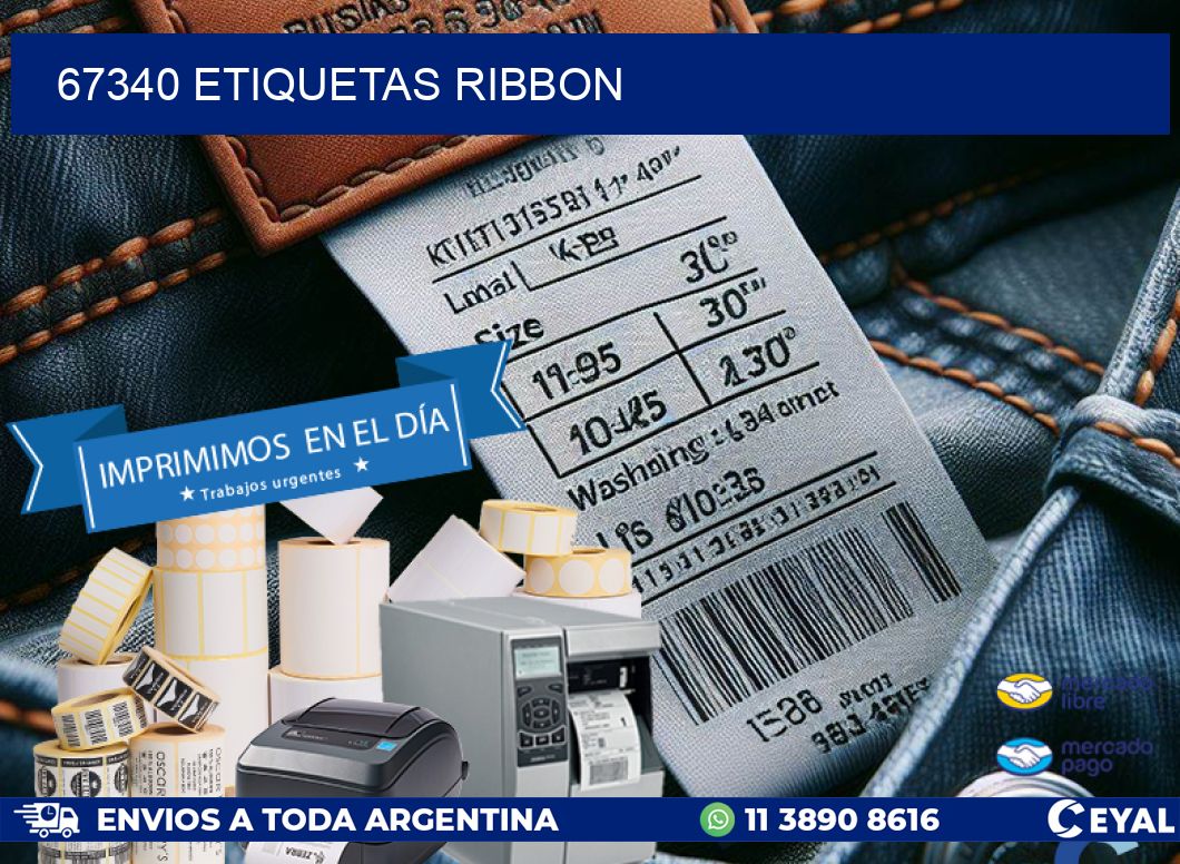 67340 ETIQUETAS RIBBON