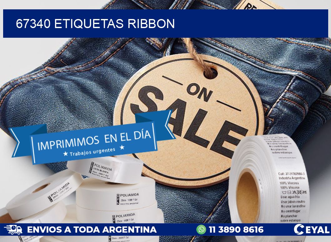 67340 ETIQUETAS RIBBON