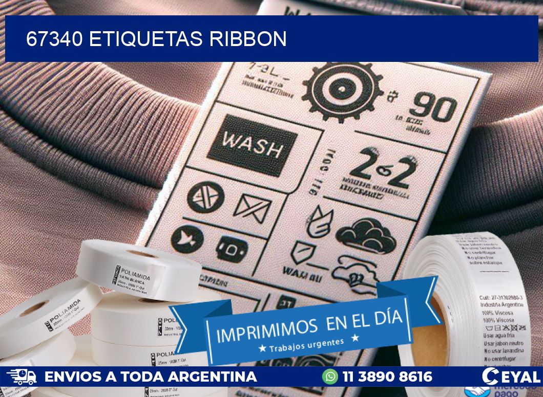 67340 ETIQUETAS RIBBON