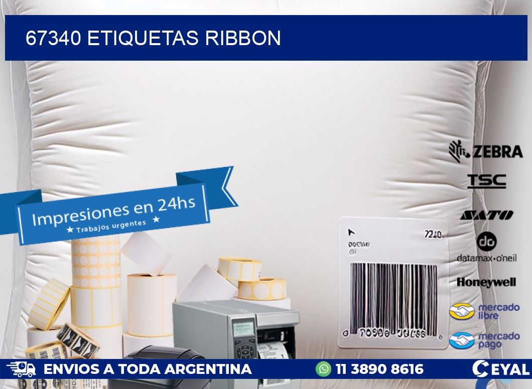 67340 ETIQUETAS RIBBON