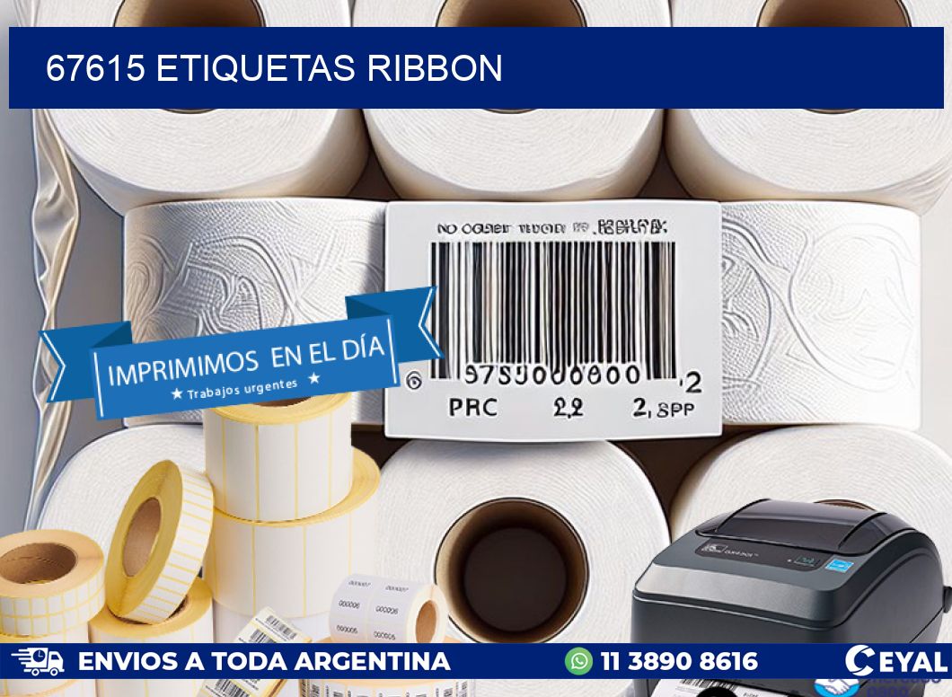 67615 ETIQUETAS RIBBON