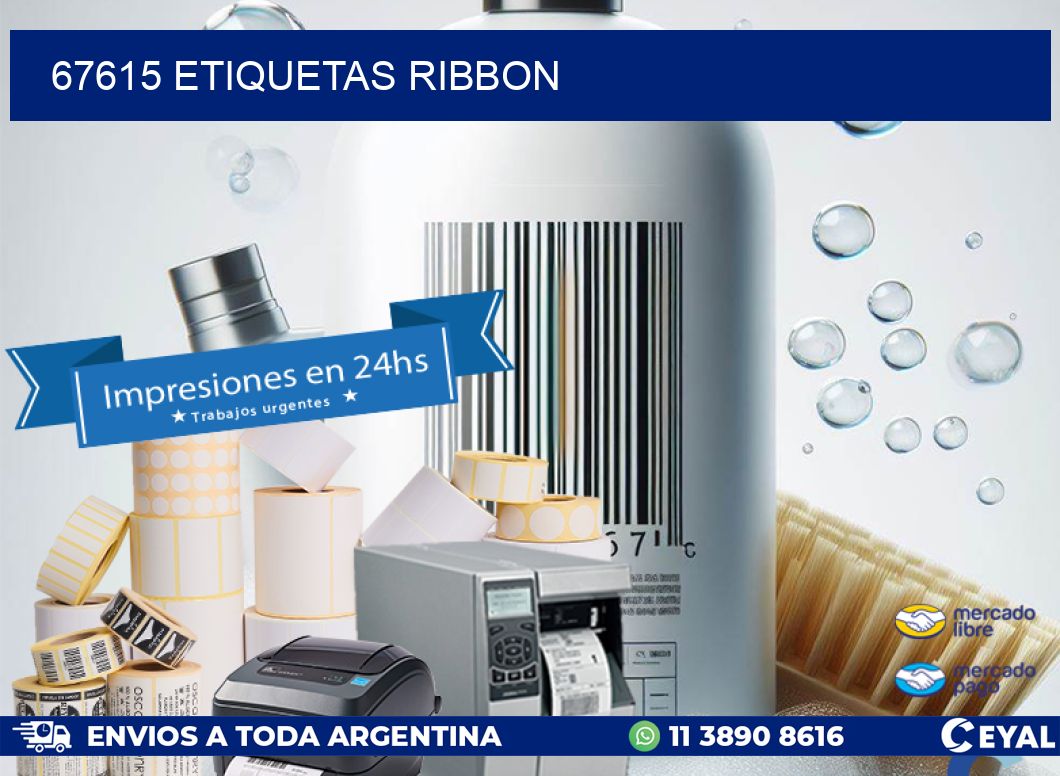 67615 ETIQUETAS RIBBON