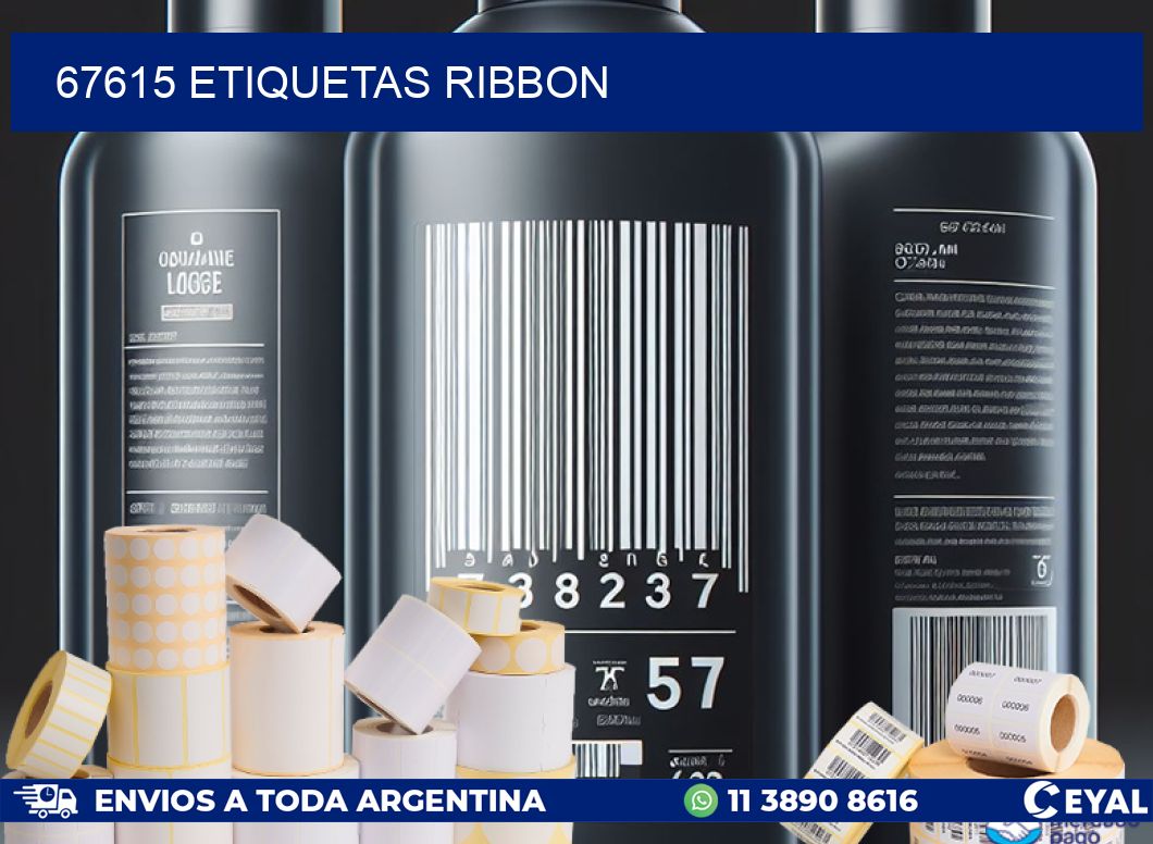 67615 ETIQUETAS RIBBON