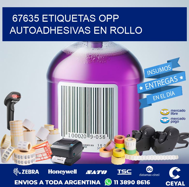 67635 ETIQUETAS OPP AUTOADHESIVAS EN ROLLO