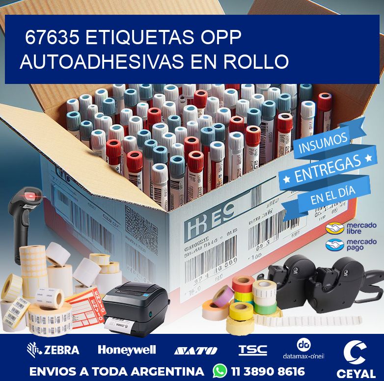 67635 ETIQUETAS OPP AUTOADHESIVAS EN ROLLO