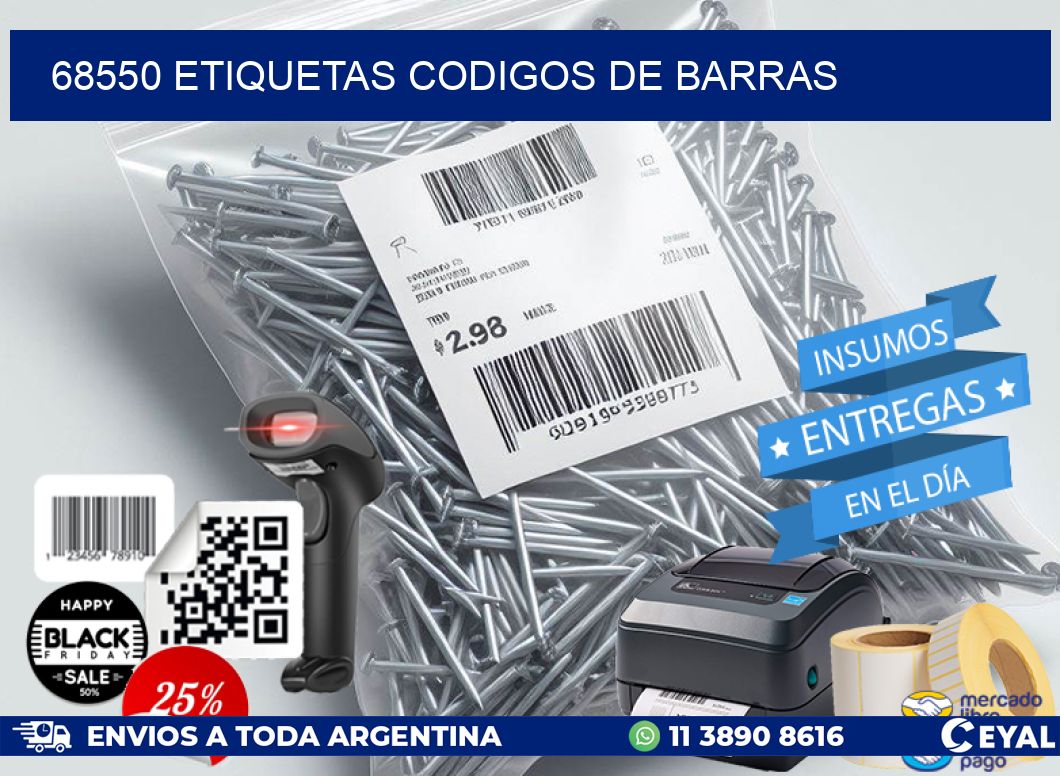 68550 etiquetas codigos de barras