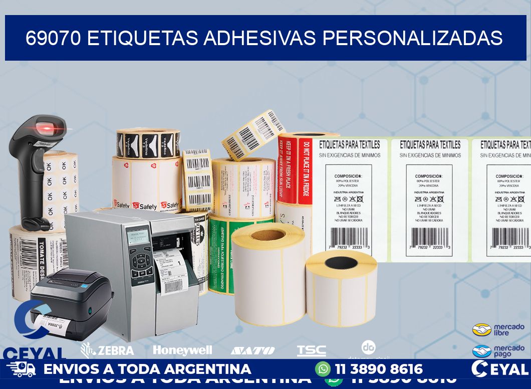 69070 etiquetas adhesivas personalizadas