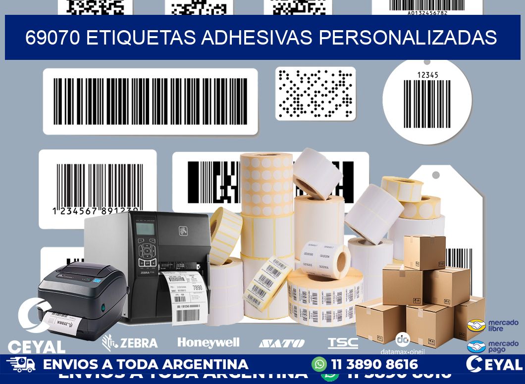 69070 etiquetas adhesivas personalizadas