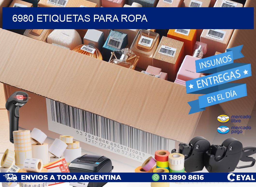 6980 Etiquetas para ropa