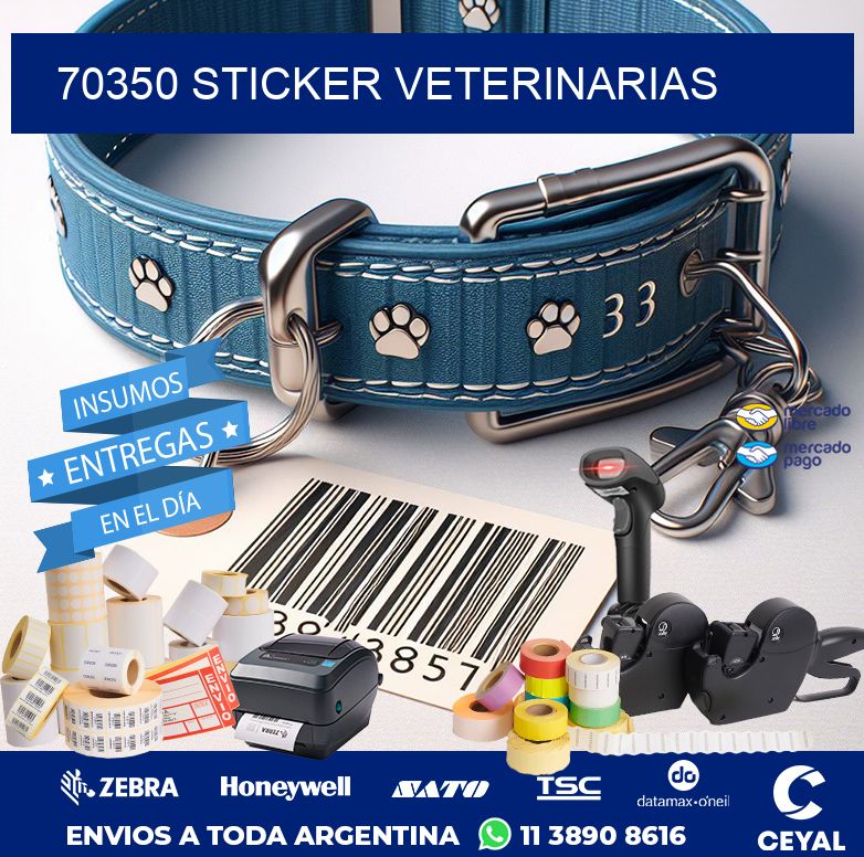 70350 STICKER VETERINARIAS