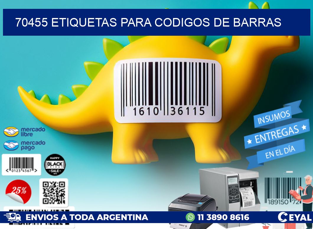 70455 ETIQUETAS PARA CODIGOS DE BARRAS