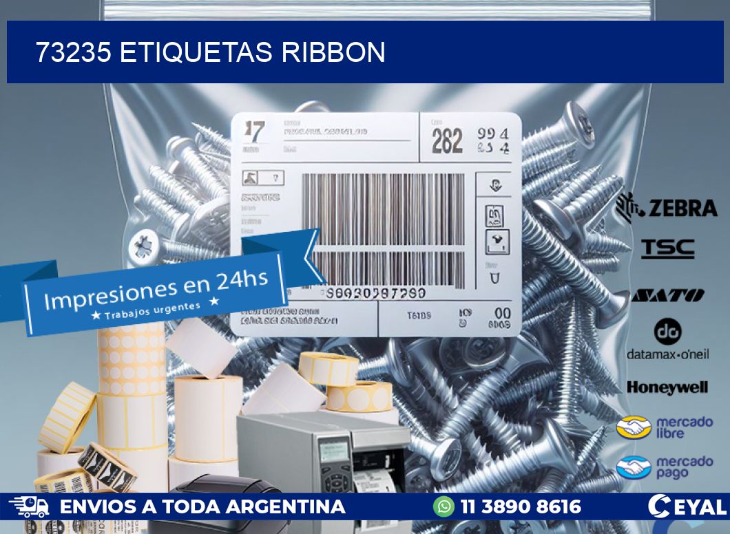 73235 ETIQUETAS RIBBON