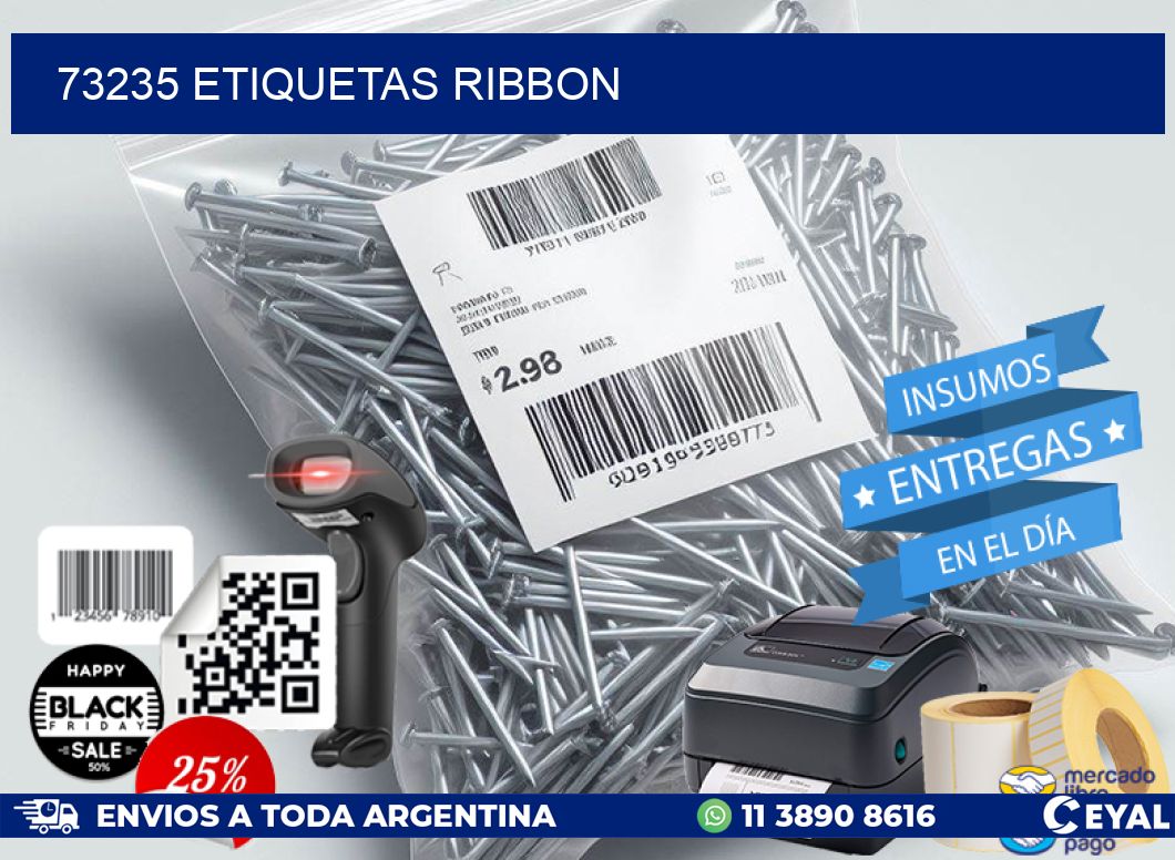 73235 ETIQUETAS RIBBON