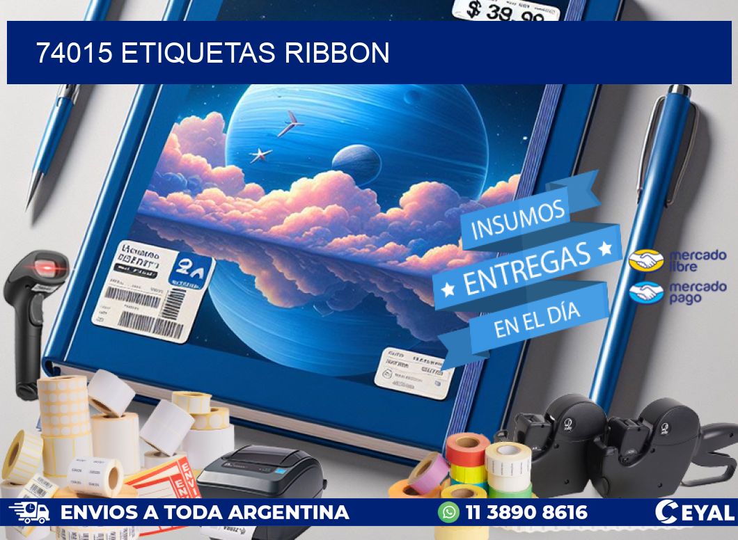 74015 ETIQUETAS RIBBON