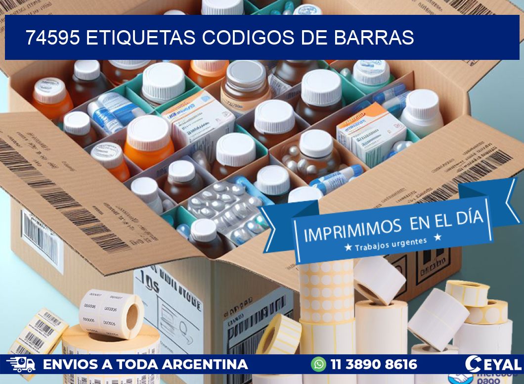 74595 etiquetas codigos de barras