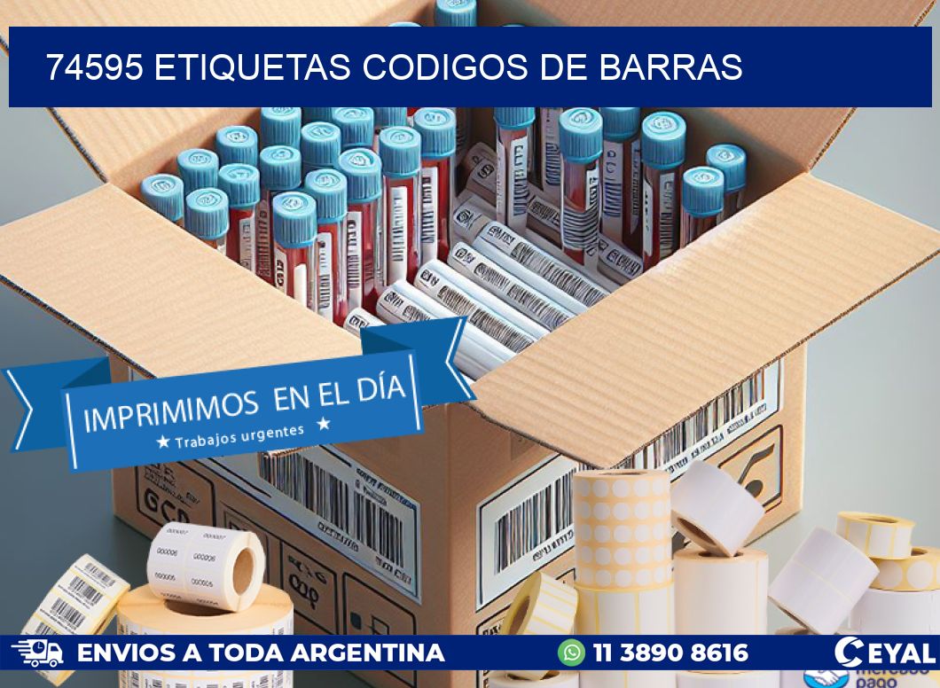 74595 etiquetas codigos de barras