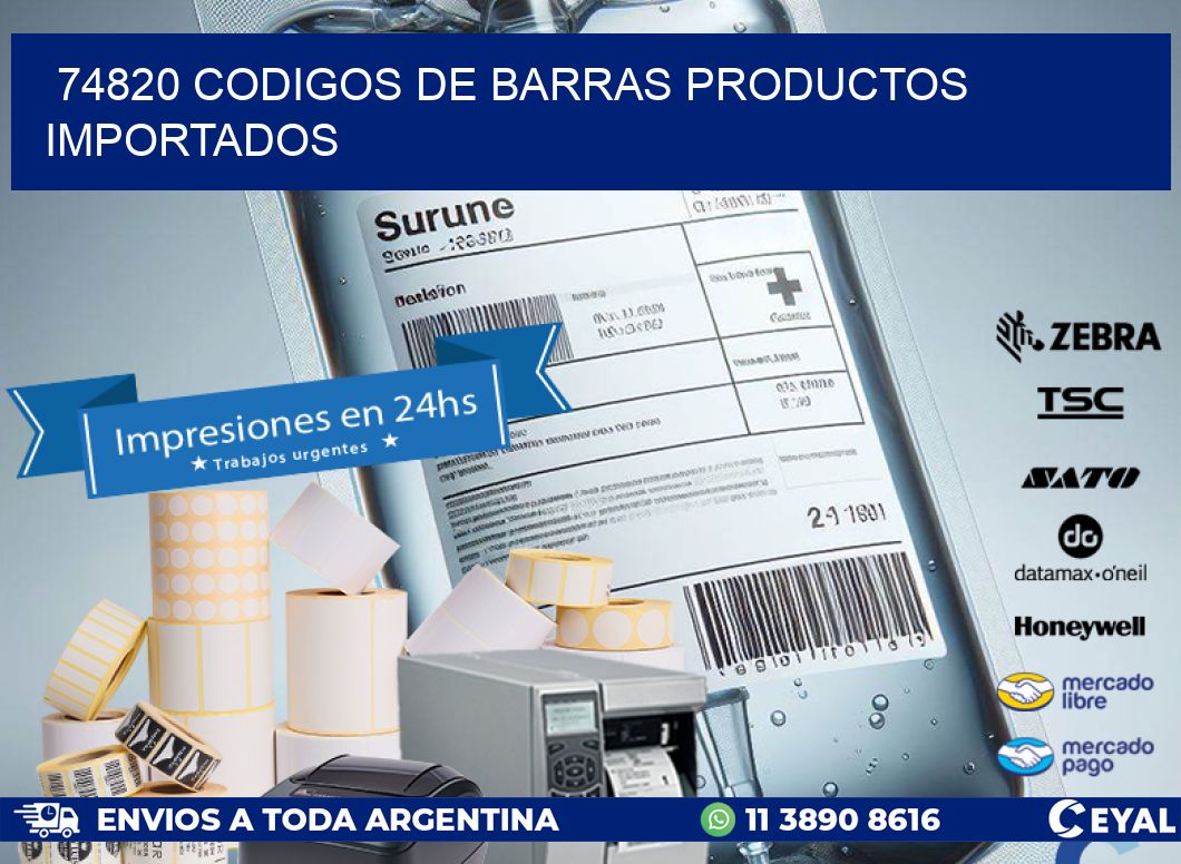 74820 codigos de barras productos importados