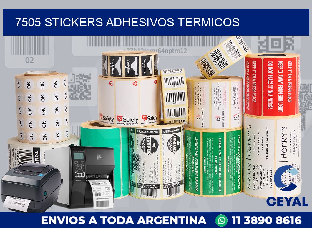 7505 stickers adhesivos termicos