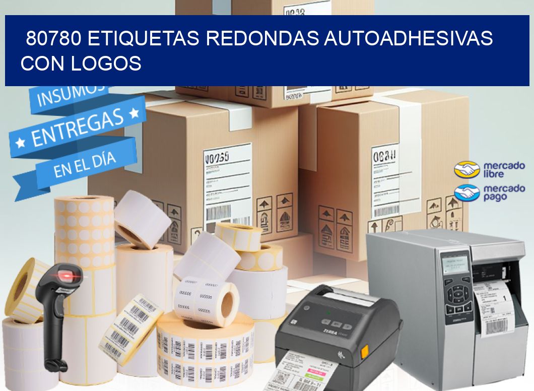 80780 ETIQUETAS REDONDAS AUTOADHESIVAS CON LOGOS