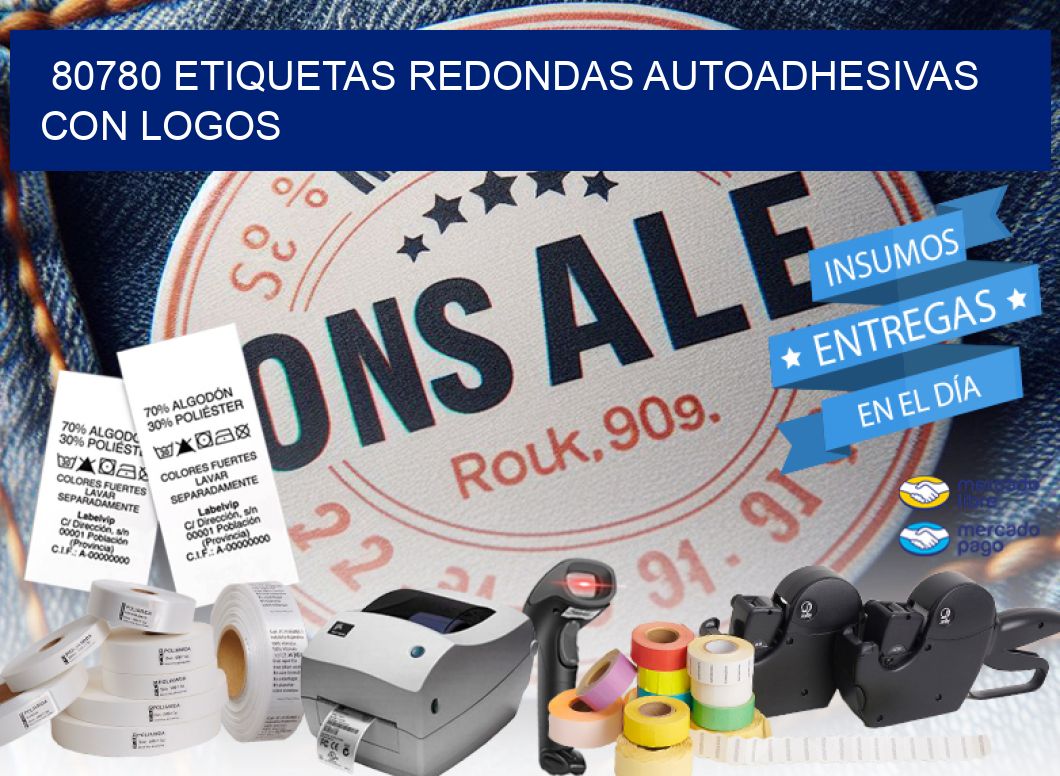 80780 ETIQUETAS REDONDAS AUTOADHESIVAS CON LOGOS