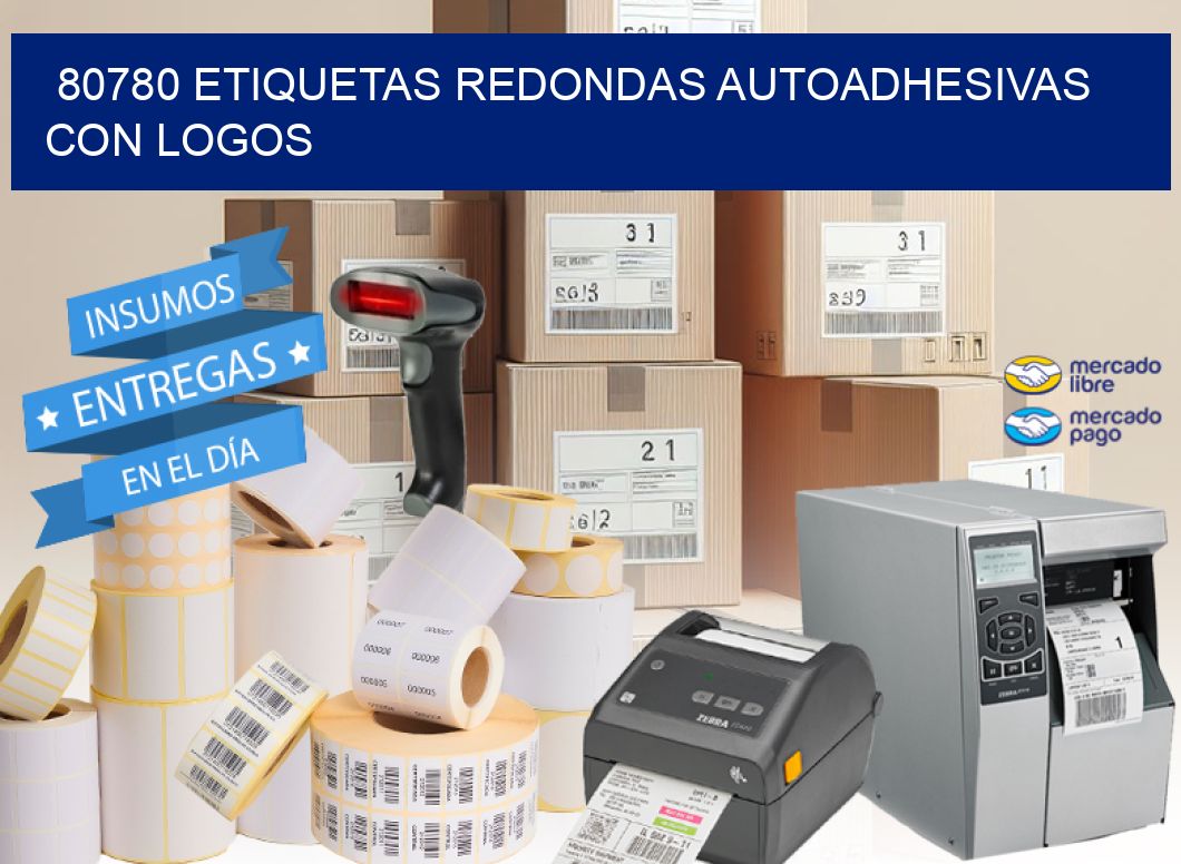 80780 ETIQUETAS REDONDAS AUTOADHESIVAS CON LOGOS